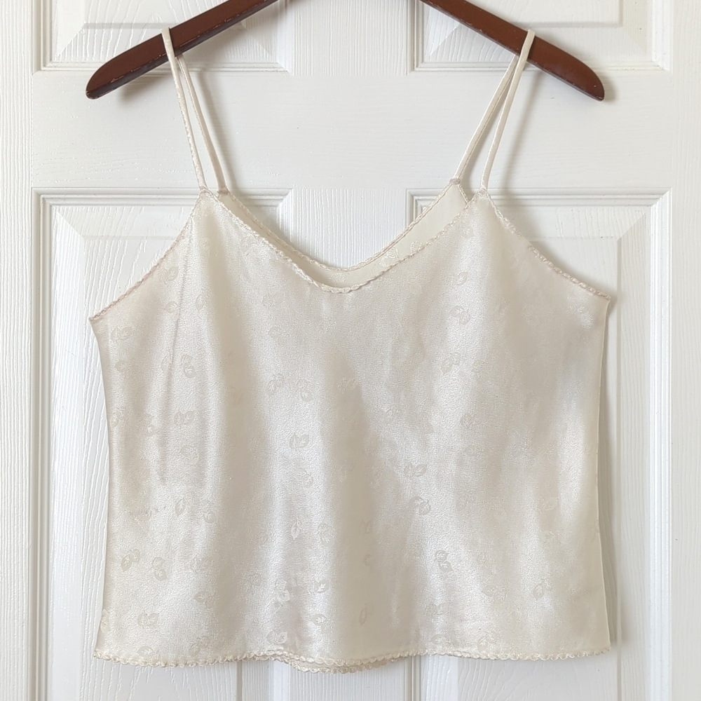 Ralph Montenero for Blanche 80's Vintage Union Made Dainty Tank Top Cream Large